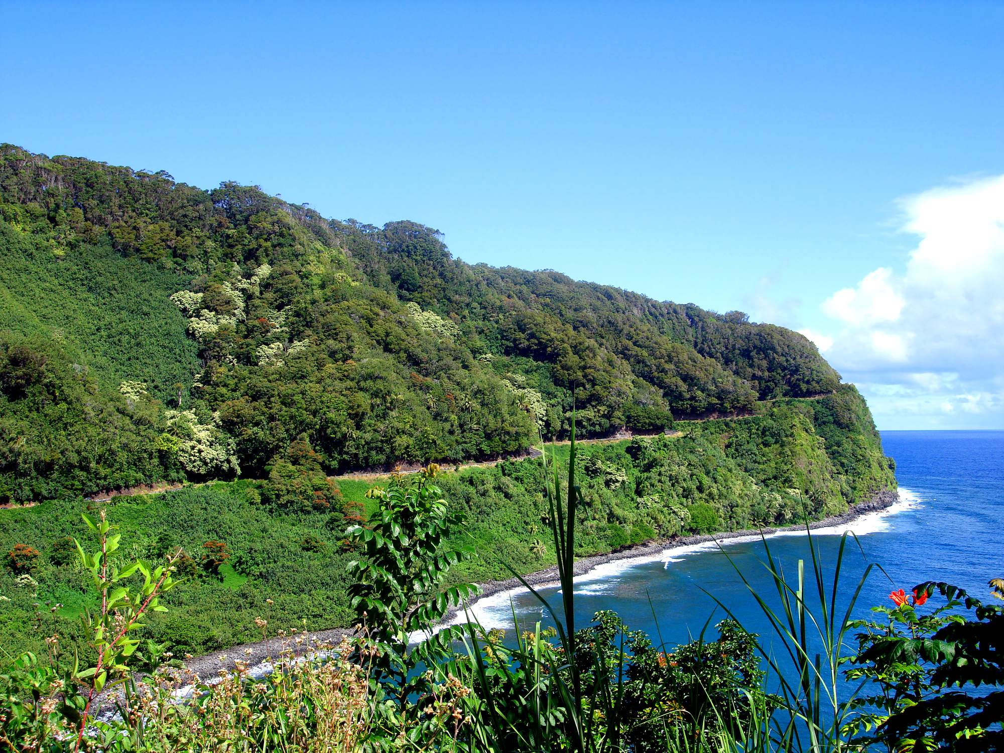 Coastline along the Road to Hana, Maui