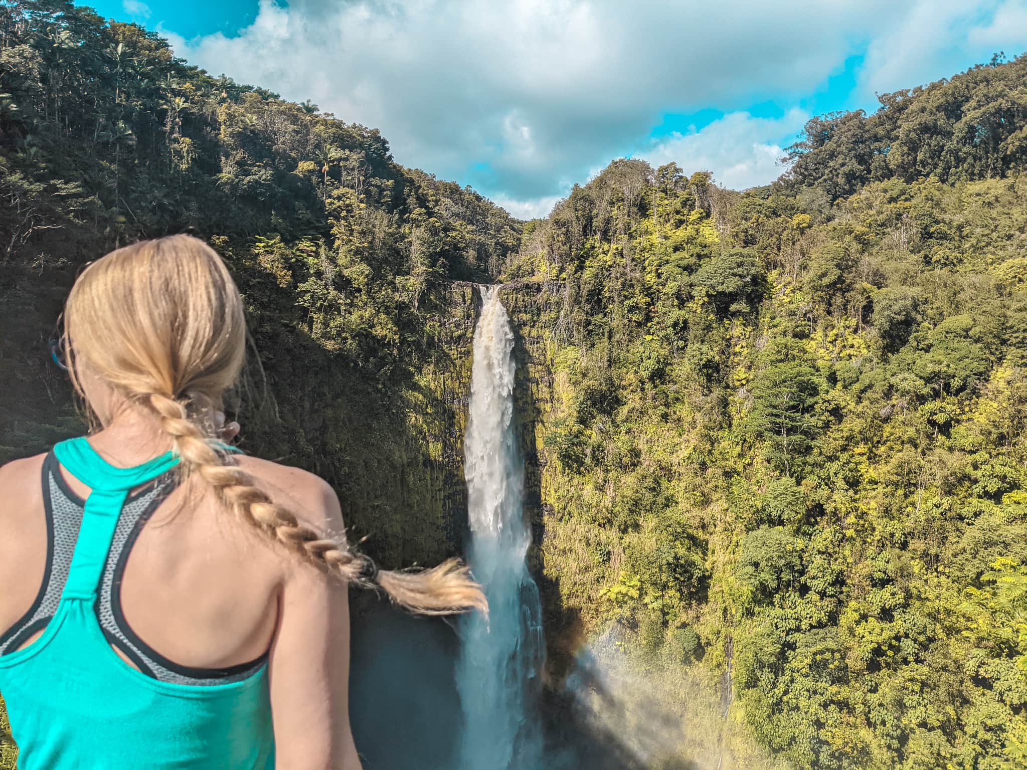 Sitting Facing Akaka Falls On The Big Island of Hawaii.